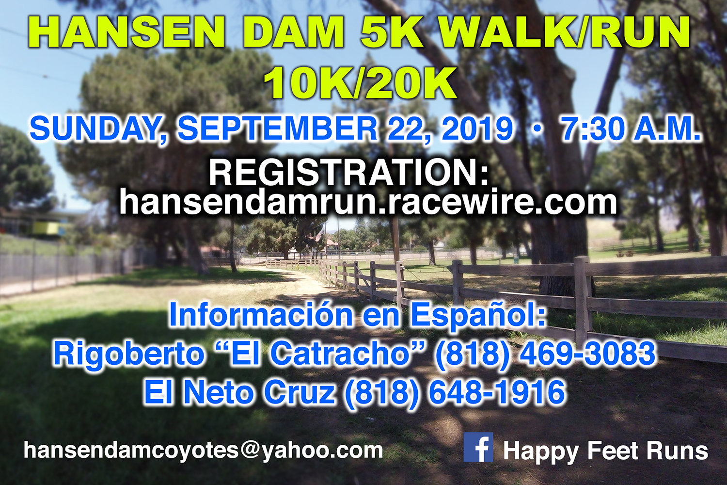 RaceWire Hansen Dam 5K Walk/Run ,10K/20K